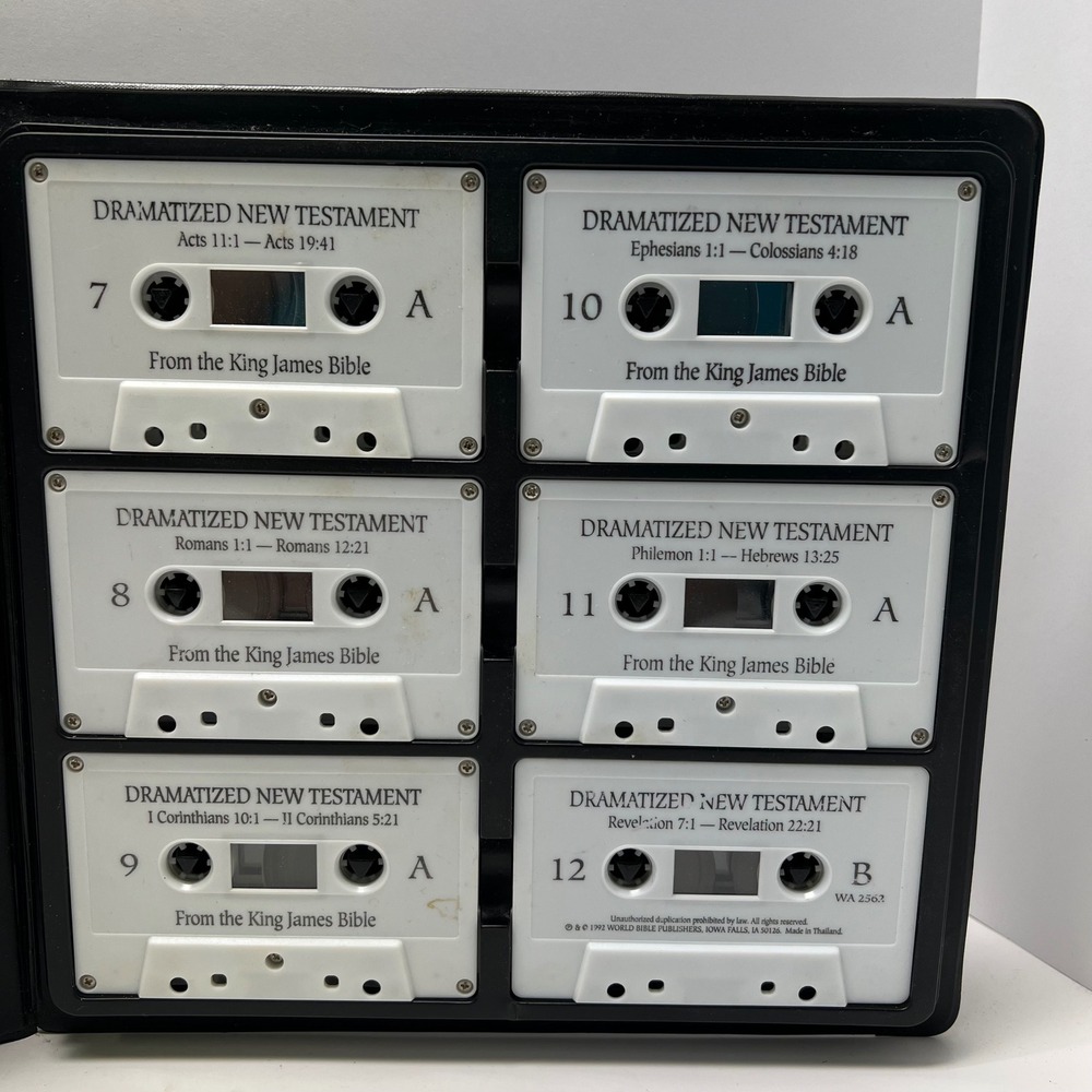 World Bible Publishers Dramatized New Testament KJV 12 Cassette Tape Set VTG 90s - Picture 7 of 7